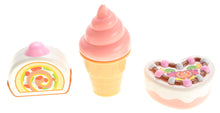 Load image into Gallery viewer, Play Food Set with Cupcake, Cakes, Ice Cream & Sundae