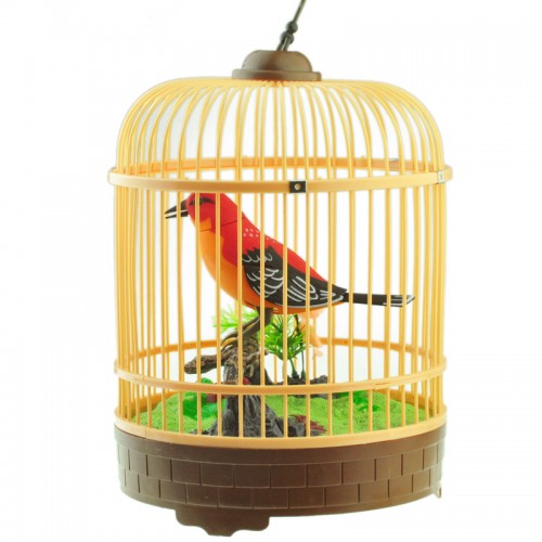 Singing & Chirping Bird in Cage - Realistic Sounds & Movements BC507B