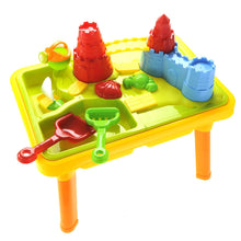 Load image into Gallery viewer, Sandbox Castle 2-in-1 Sand and Water Table WithBeach Playset