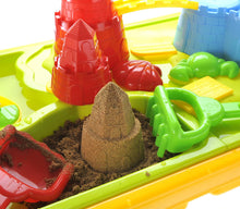 Load image into Gallery viewer, Sandbox Castle 2-in-1 Sand and Water Table WithBeach Playset