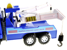 Load image into Gallery viewer, Big Heavy Duty Wrecker Tow Truck Police Toy for Kids with Friction Power (With Double Hooks)