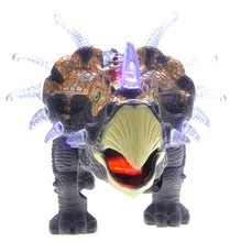 Load image into Gallery viewer, Walking Triceratops Dinosaur Toy Figure (Grey)