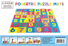 Load image into Gallery viewer, Kids Puzzle Alphabet, Numbers, 36 Tiles and Edges Play Mat, 6x6-Feet