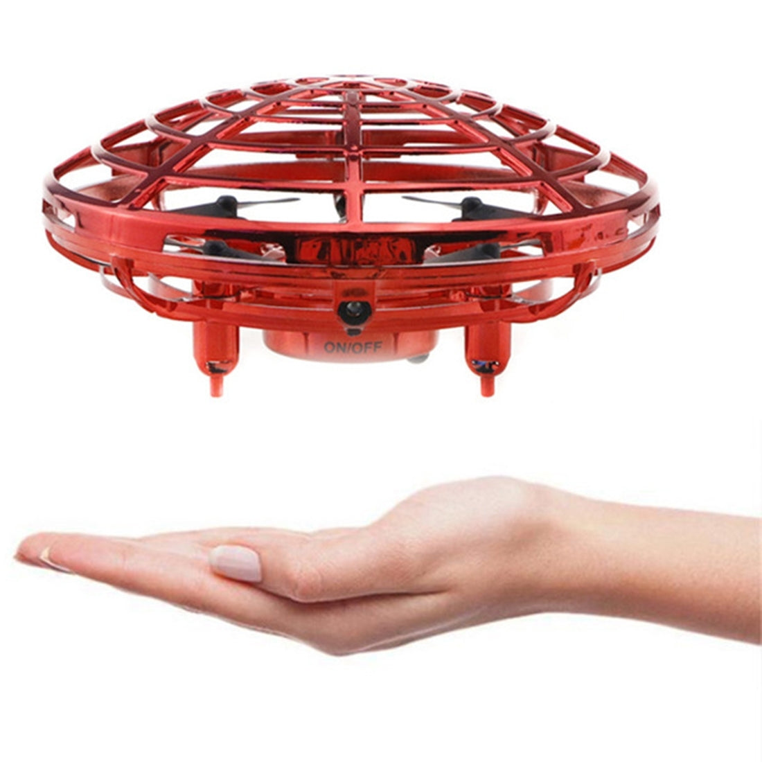 Mini UFO Hand Controlled Quadcopter (Red)