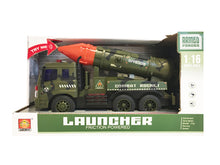 Load image into Gallery viewer, Friction Powered Military Missle Launcher Truck With Lights And Sound