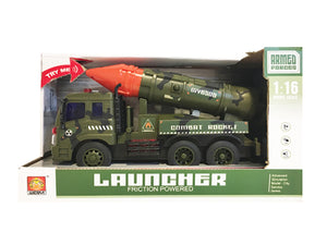 Friction Powered Military Missle Launcher Truck With Lights And Sound