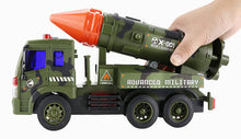 Load image into Gallery viewer, Friction Powered Military Missle Launcher Truck With Lights And Sound