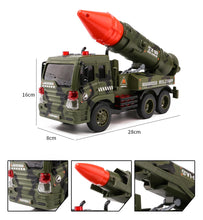 Load image into Gallery viewer, Friction Powered Military Missle Launcher Truck With Lights And Sound