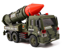 Load image into Gallery viewer, Friction Powered Military Missle Launcher Truck With Lights And Sound