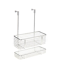 Load image into Gallery viewer, Chrome Cabinet Storage Basket With Two Shelves