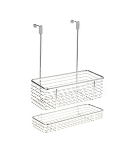 Chrome Cabinet Storage Basket With Two Shelves