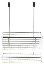 Load image into Gallery viewer, Chrome Cabinet Storage Basket With Two Shelves