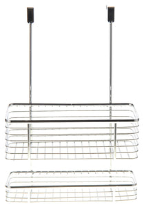 Chrome Cabinet Storage Basket With Two Shelves