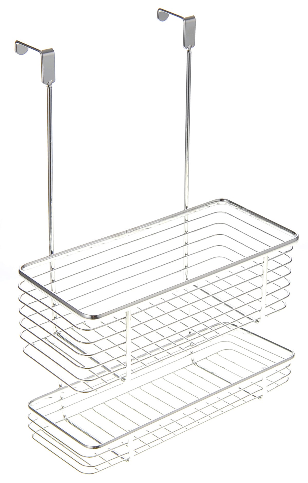 Chrome Cabinet Storage Basket With Two Shelves