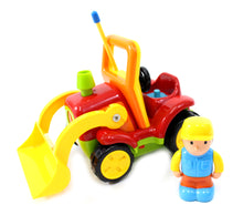 Load image into Gallery viewer, 4&quot; Cartoon R-C Construction Truck Toy for Toddlers (Red)