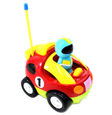 Cartoon Race Car Radio Control Toy for Toddlers (Red)