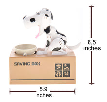 Load image into Gallery viewer, My Dog Piggy Bank - Robotic Coin Munching Money Box (White Black)