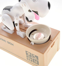 Load image into Gallery viewer, My Dog Piggy Bank - Robotic Coin Munching Money Box (White Black)