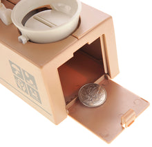 Load image into Gallery viewer, My Dog Piggy Bank - Robotic Coin Munching Money Box (White Brown)