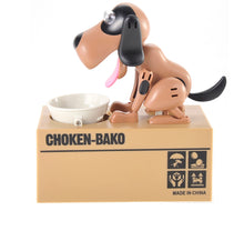 Load image into Gallery viewer, My Dog Piggy Bank - Robotic Coin Munching Money Box (Black Brown)