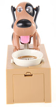 Load image into Gallery viewer, My Dog Piggy Bank - Robotic Coin Munching Money Box (Black Brown)