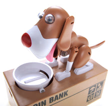 Load image into Gallery viewer, My Dog Piggy Bank - Robotic Coin Munching Money Box (White Brown)