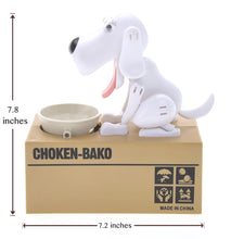 Load image into Gallery viewer, My Dog Piggy Bank - Robotic Coin Munching Money Box (White)