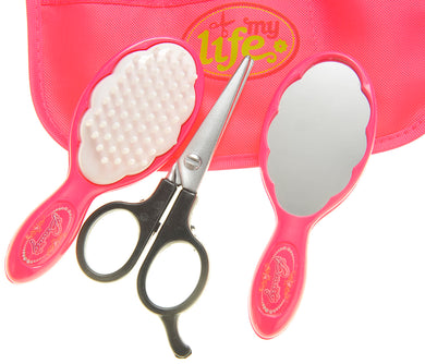 Beauty Salon Fashion Toy Set W- Hair Dryer Curling Iron Mirror Scissor Hair Brush - Pretend Play Set