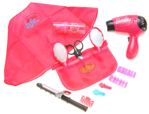 Beauty Salon Fashion Toy Set W- Hair Dryer Curling Iron Mirror Scissor Hair Brush - Pretend Play Set