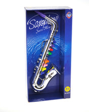 Load image into Gallery viewer, Saxophone with 8 Colored Keys, Metallic Silver