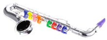 Load image into Gallery viewer, Saxophone with 8 Colored Keys, Metallic Silver