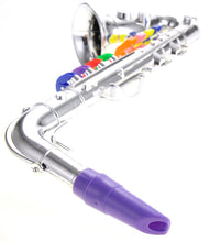 Load image into Gallery viewer, Saxophone with 8 Colored Keys, Metallic Silver