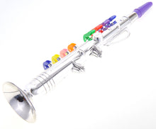 Load image into Gallery viewer, Clarinet with 8 Colored Keys, Metallic Silver