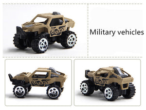 10 in 1 Diecast Military Vehicle Carrier Truck