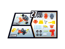 Load image into Gallery viewer, 3-in-1 Construction Truck Playset with Power Drill Tool and 27 Modification Pieces