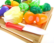 Load image into Gallery viewer, Kitchen Cutting Vegetables Crate Pretend Food Playset