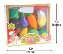 Load image into Gallery viewer, Kitchen Cutting Vegetables Crate Pretend Food Playset