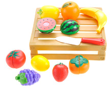 Load image into Gallery viewer, Kitchen Cutting Fruits Crate Pretend Food Playset