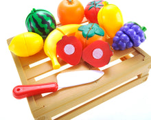 Load image into Gallery viewer, Kitchen Cutting Fruits Crate Pretend Food Playset