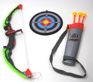 Bow and Arrow Dart Playset With Holder and Target Green