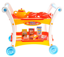 Load image into Gallery viewer, Afternoon Tea Time Trolley Cart Pretend Play Set for Tea Party