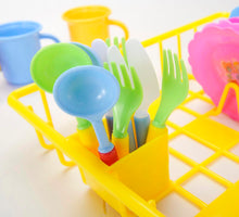 Load image into Gallery viewer, Play Dishes Kitchen Wash and Dry Tea Playset