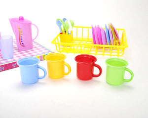 Play Dishes Kitchen Wash and Dry Tea Playset