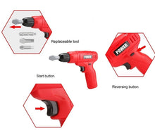 Load image into Gallery viewer, Mini Power Tool Drill Set With 3 Drill Bits For Kids with Realistic Sounds and Motion