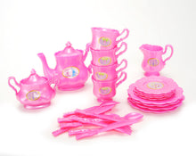 Load image into Gallery viewer, Princess Tea Party Set with Pink Tea Pots and Kitchen Utensils