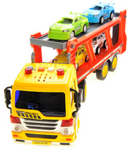 Load image into Gallery viewer, 1:16 Friction Powered Car Transporter Truck With Lights and Sounds