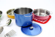 Load image into Gallery viewer, Metal Pots and Pans Kitchen Cookware Playset