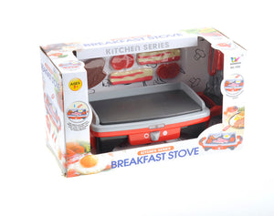 Breakfast Griddle Electric Stove Play Food Kitchen Grill Set for Kids