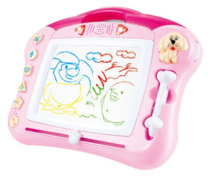 Magnetic Doodle Drawing Board For Sketching With Lights And Sound (Pink)