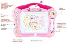 Load image into Gallery viewer, Magnetic Doodle Drawing Board For Sketching With Lights And Sound (Pink)